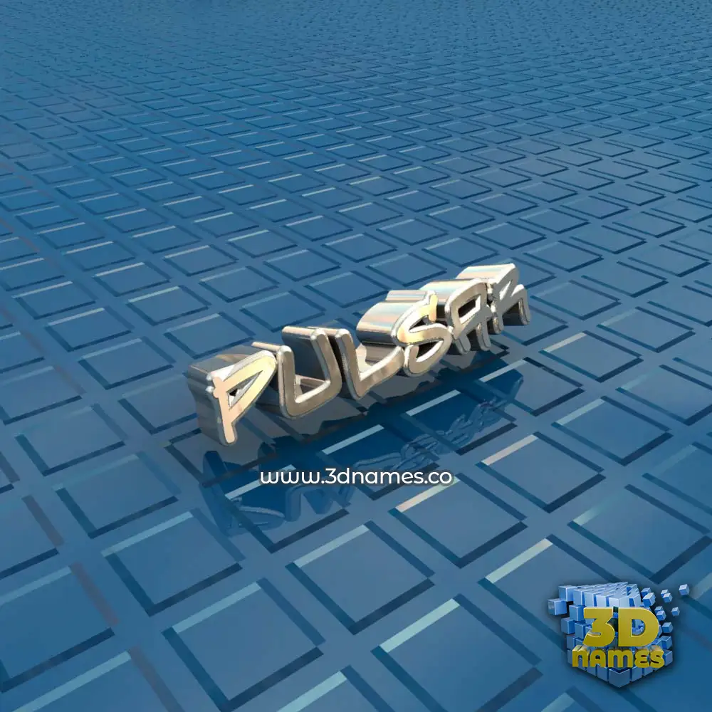 pulsar in Blue Bling style - 3D name wallpaper