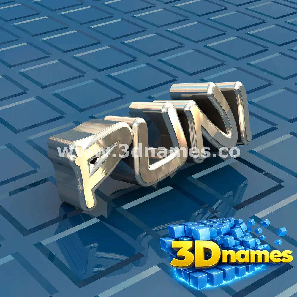 puni in Blue Bling style - 3D name wallpaper