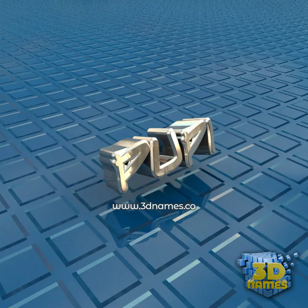 pupi in Blue Bling style - 3D name wallpaper