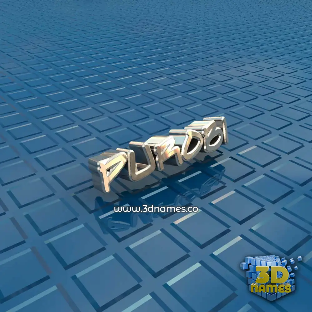 purobi in Blue Bling style - 3D name wallpaper
