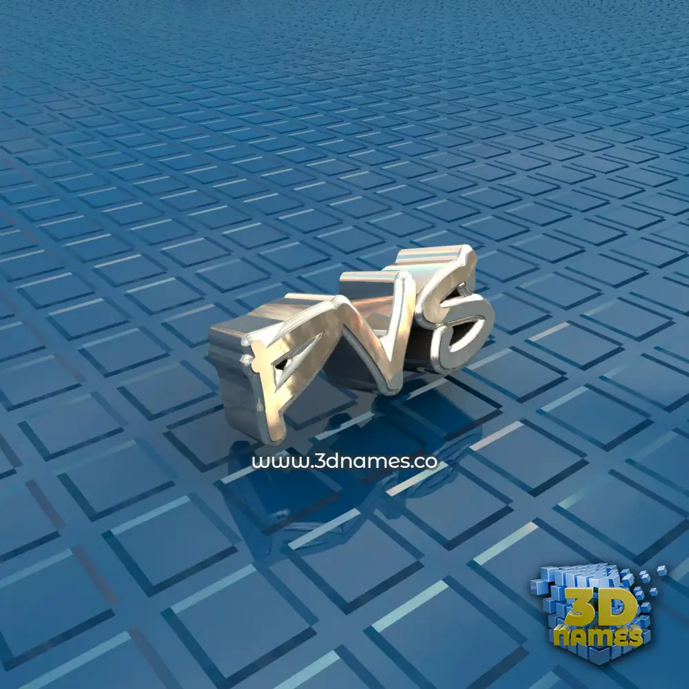 pvs in Blue Bling style - 3D name wallpaper