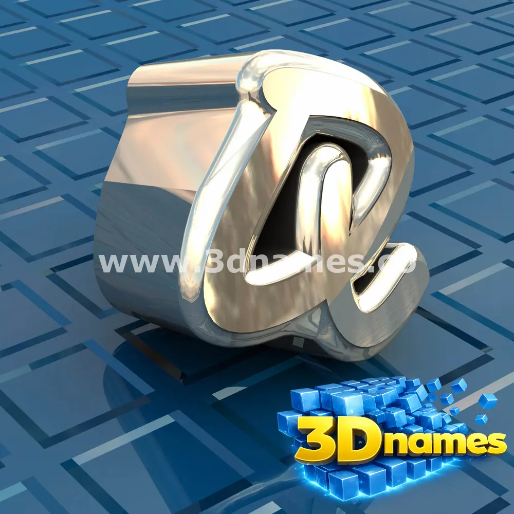 q in Blue Bling style - 3D name wallpaper
