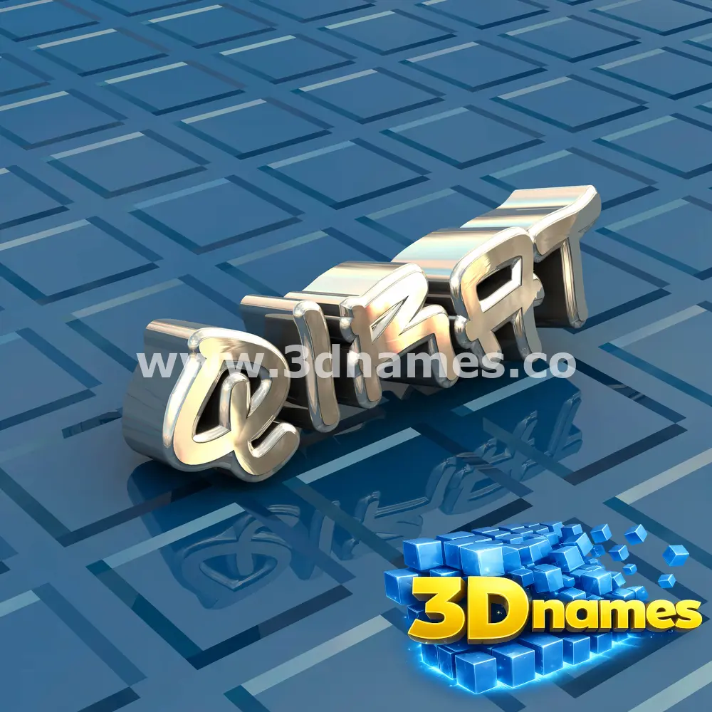qirat in Blue Bling style - 3D name wallpaper