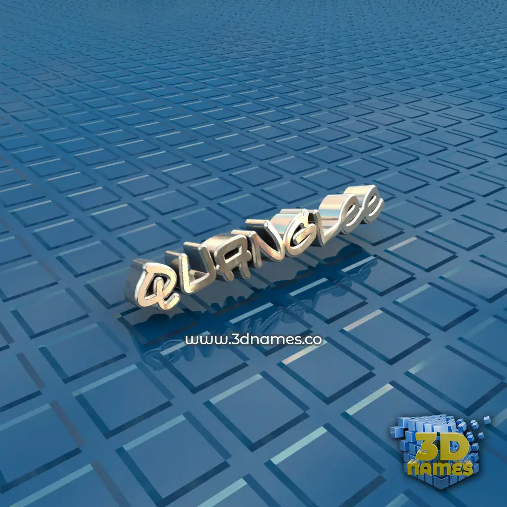 quanglee in Blue Bling style - 3D name wallpaper