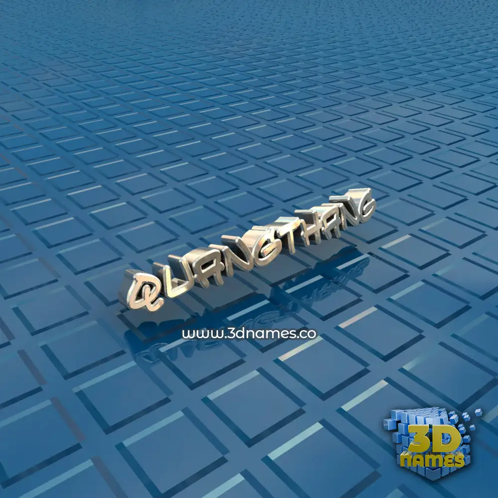 quangthang in Blue Bling style - 3D name wallpaper