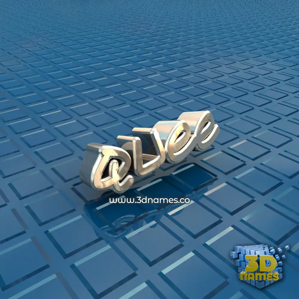 quee in Blue Bling style - 3D name wallpaper