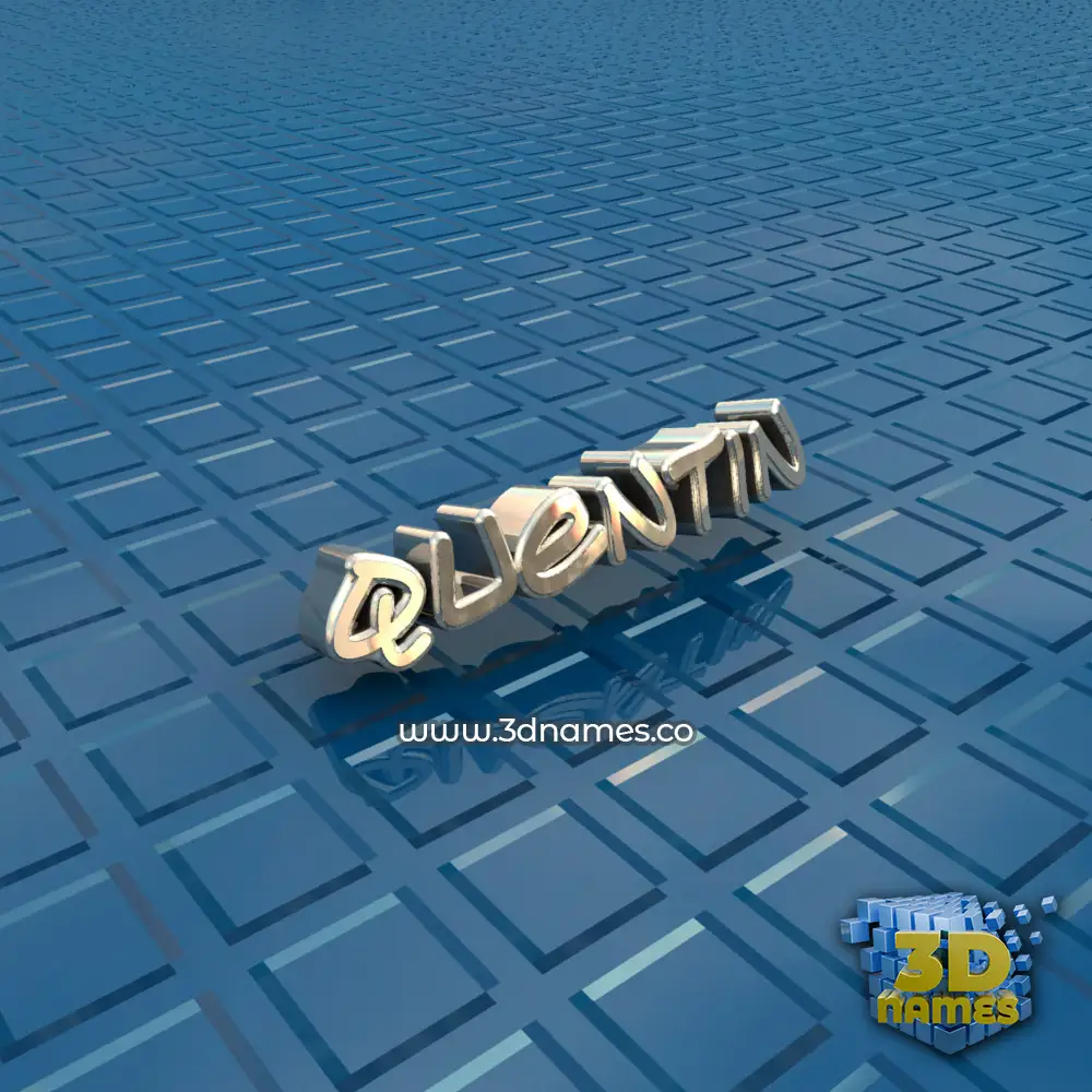 quentin in Blue Bling style - 3D name wallpaper