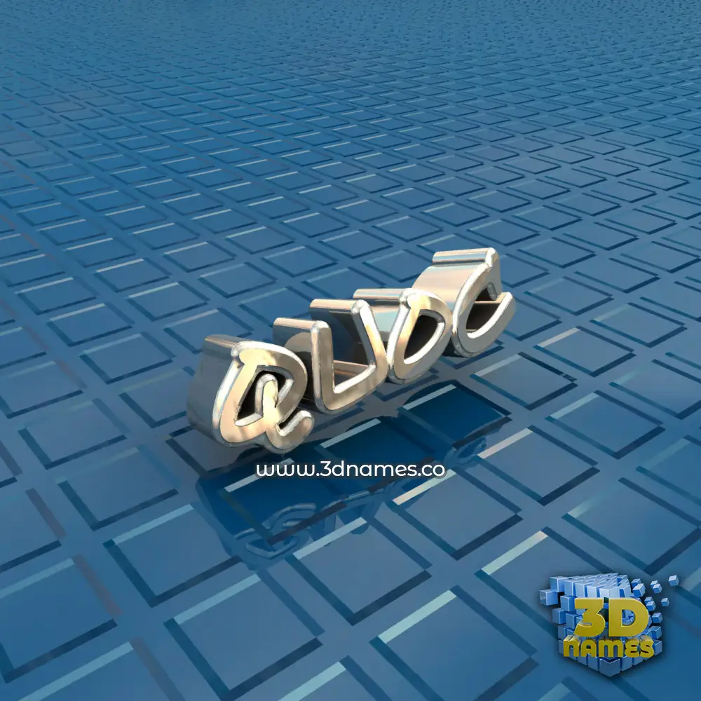 quoc in Blue Bling style - 3D name wallpaper