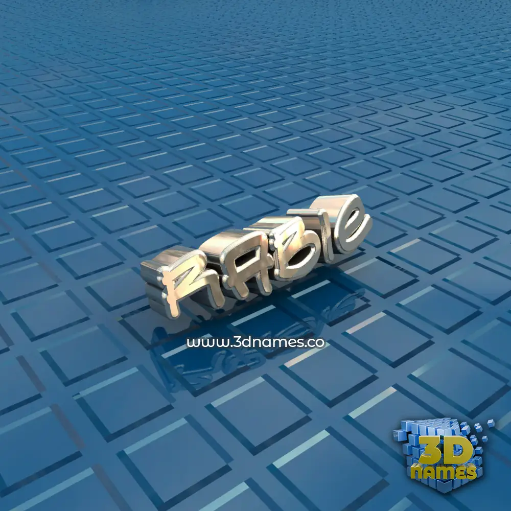 rabie in Blue Bling style - 3D name wallpaper
