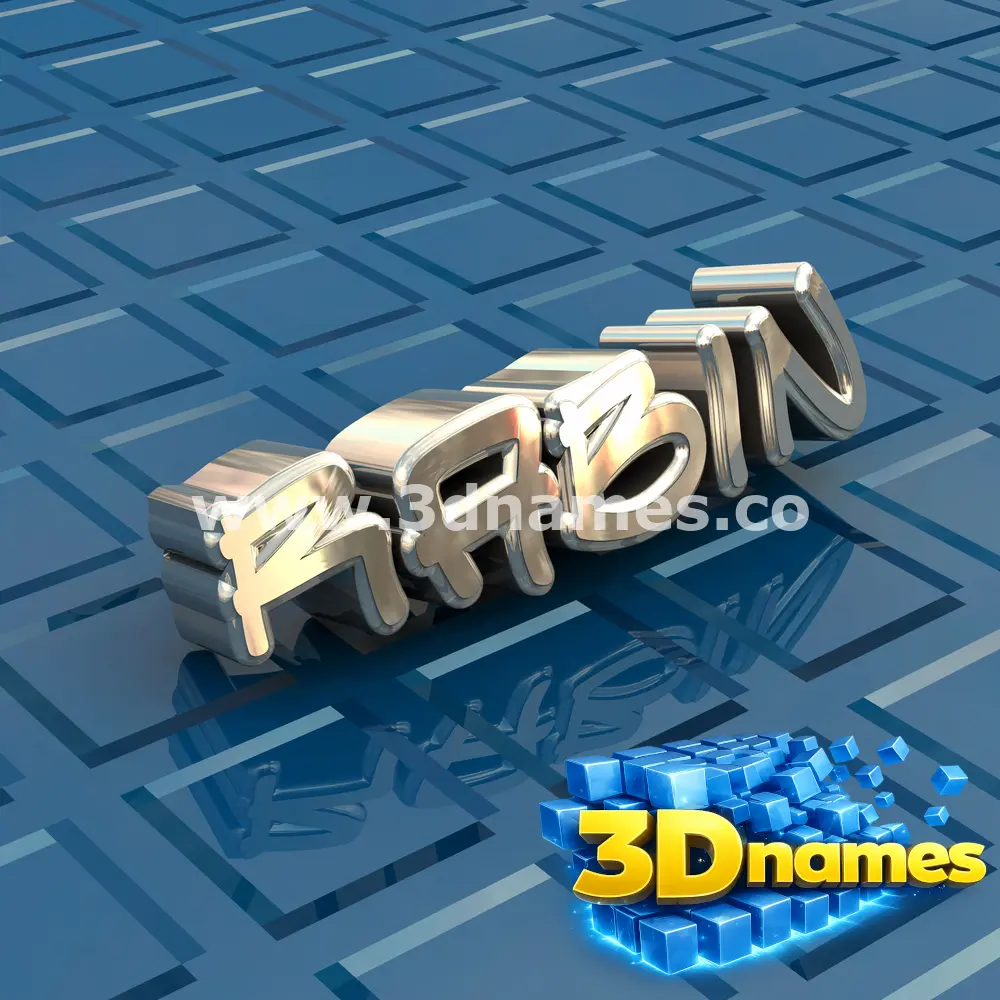 rabin in Blue Bling style - 3D name wallpaper