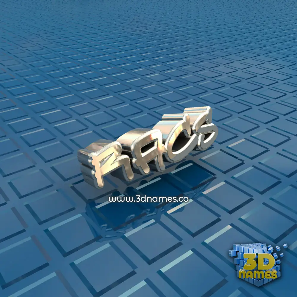 racs in Blue Bling style - 3D name wallpaper