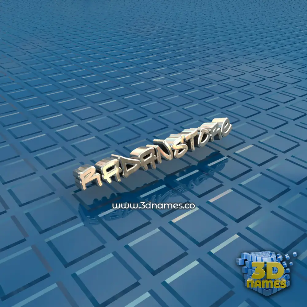 radanstore in Blue Bling style - 3D name wallpaper