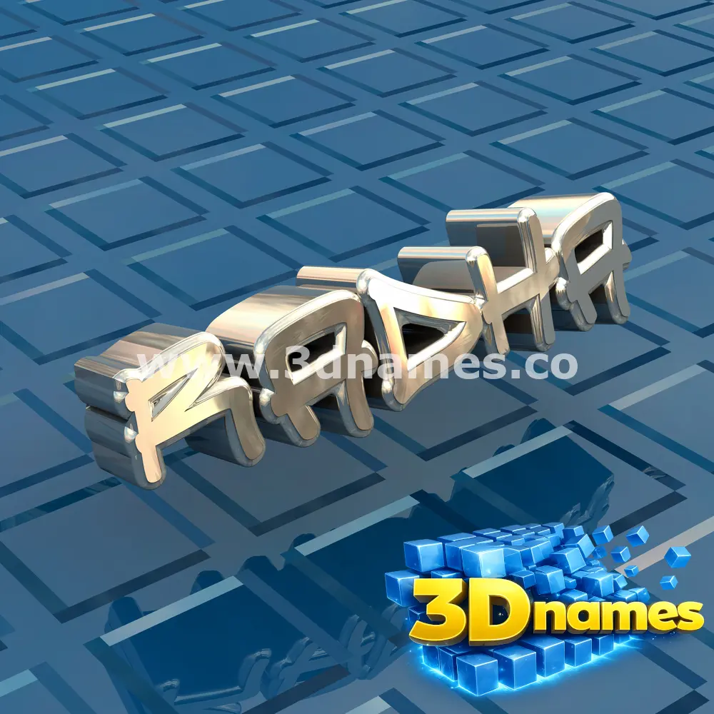 radha in Blue Bling style - 3D name wallpaper