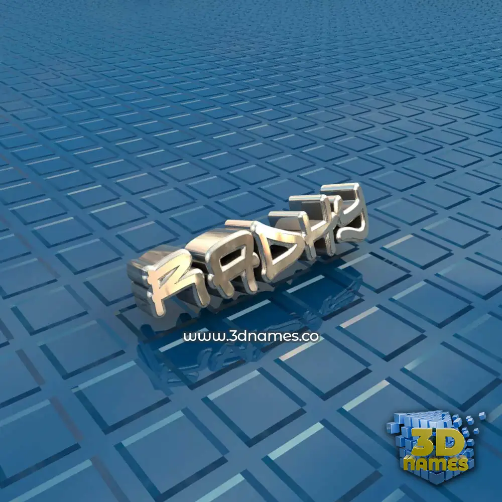 radhy in Blue Bling style - 3D name wallpaper