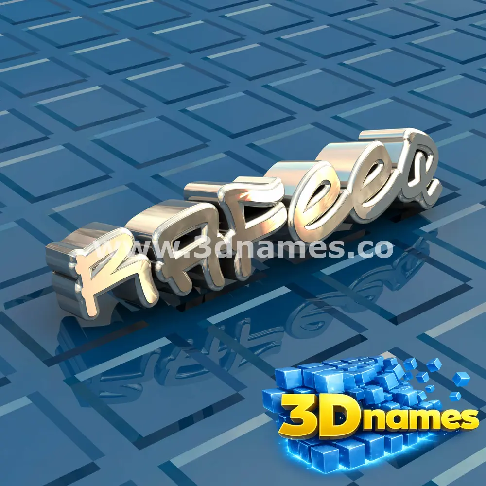 rafeeq in Blue Bling style - 3D name wallpaper