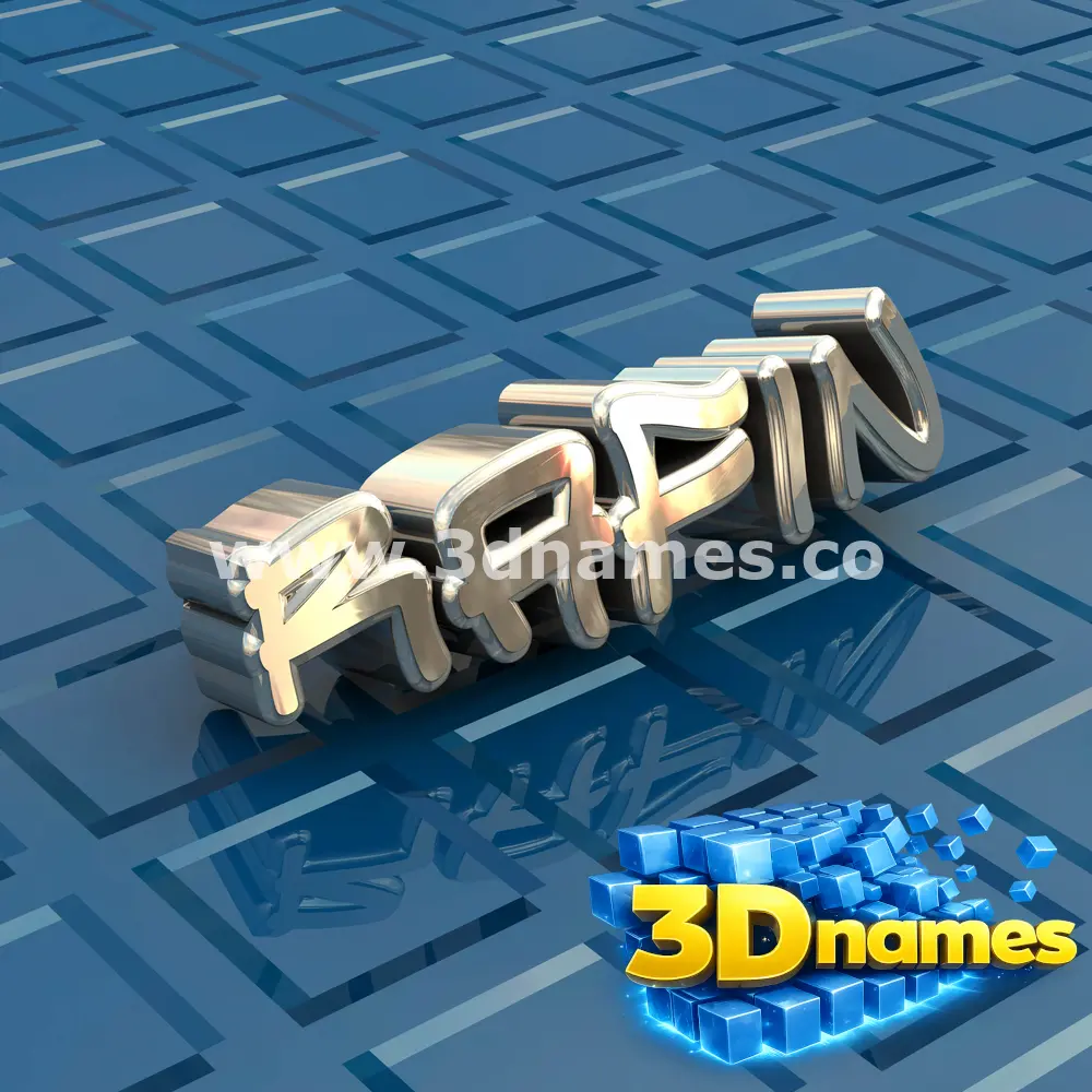 rafin in Blue Bling style - 3D name wallpaper