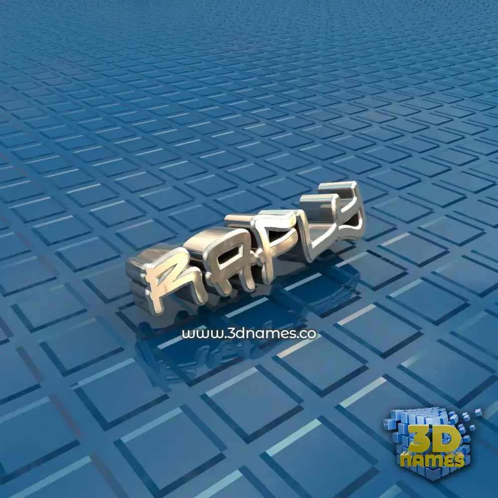 rafly in Blue Bling style - 3D name wallpaper
