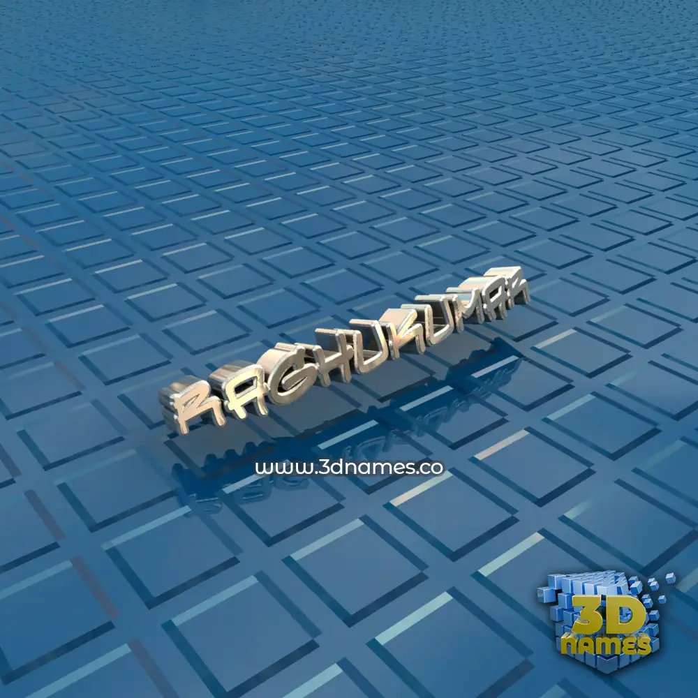 raghukumar in Blue Bling style - 3D name wallpaper