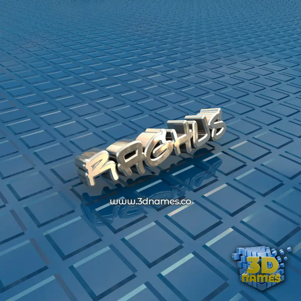raghus in Blue Bling style - 3D name wallpaper