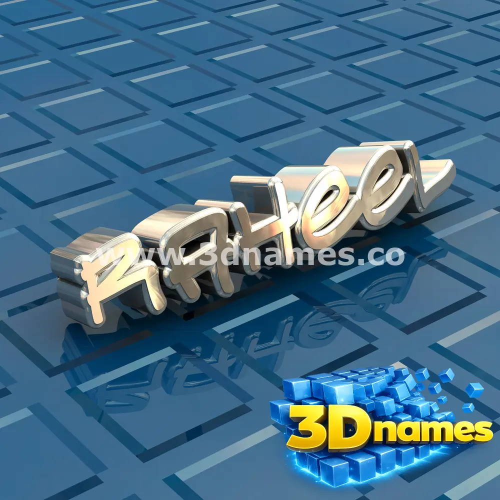 raheel in Blue Bling style - 3D name wallpaper