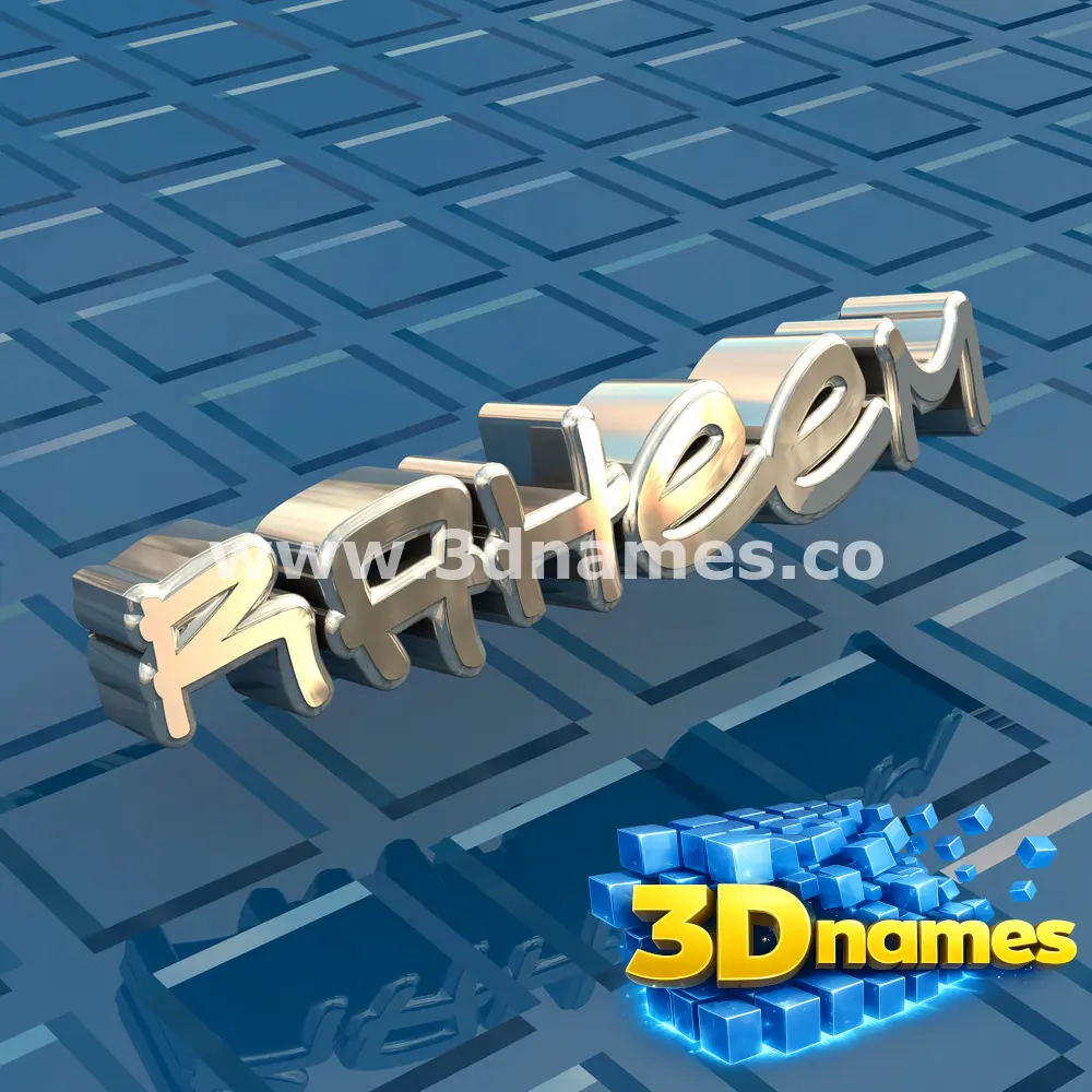 raheem in Blue Bling style - 3D name wallpaper