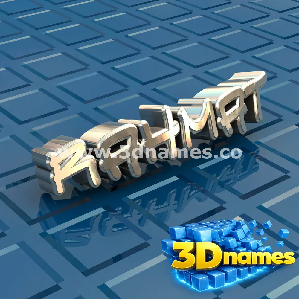 rahmat in Blue Bling style - 3D name wallpaper