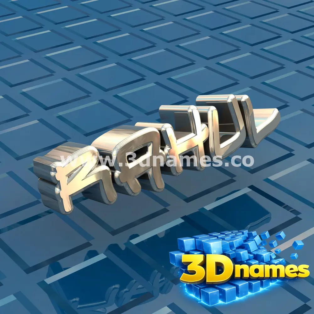 rahul in Blue Bling style - 3D name wallpaper