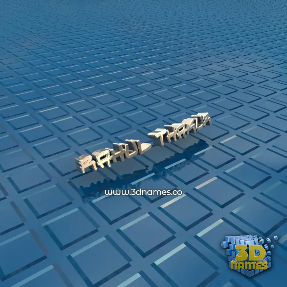 rahul thakur in Blue Bling style - 3D name wallpaper