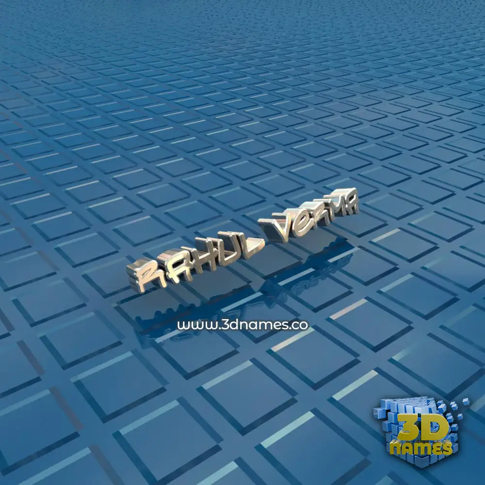 rahul verma in Blue Bling style - 3D name wallpaper