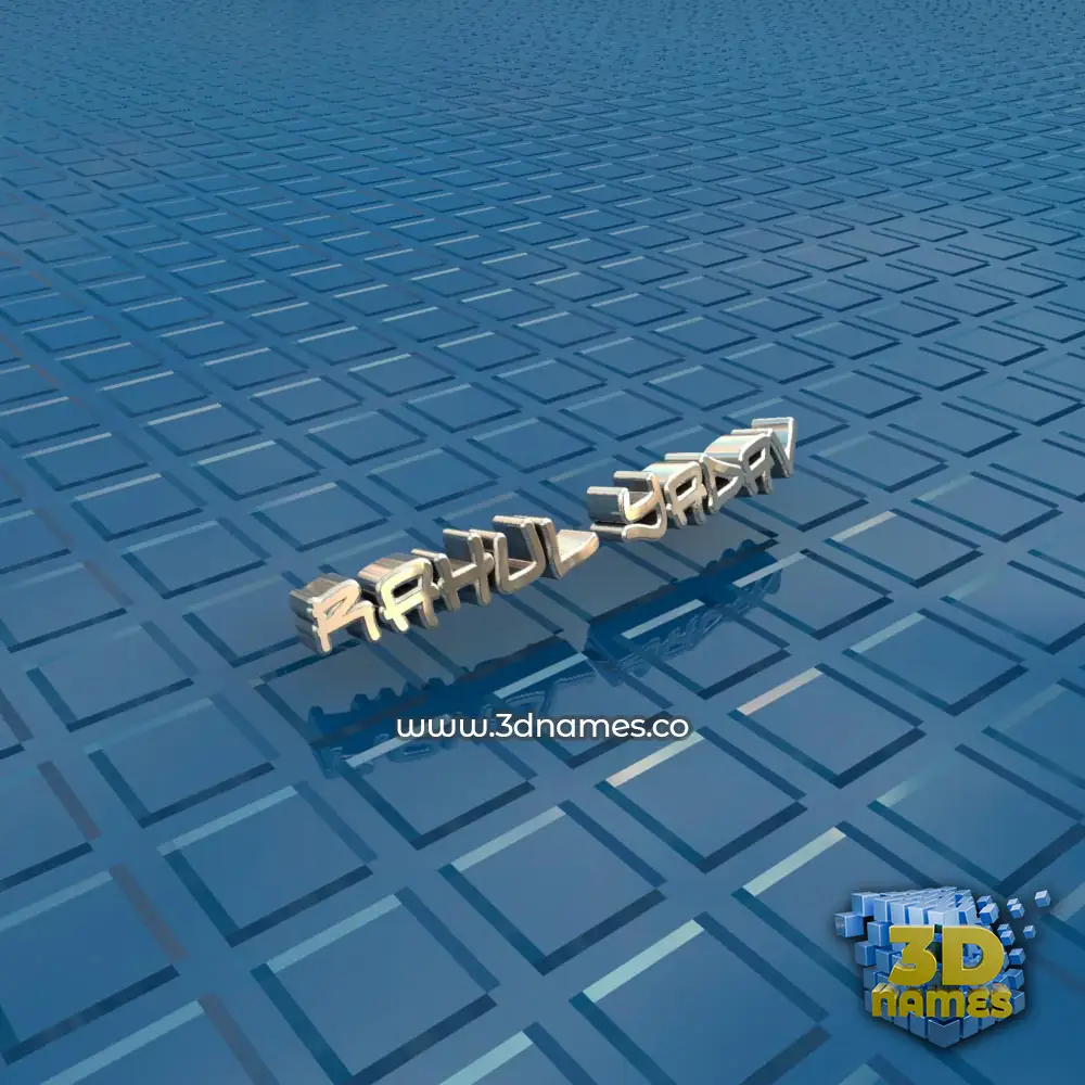 rahul yadav in Blue Bling style - 3D name wallpaper