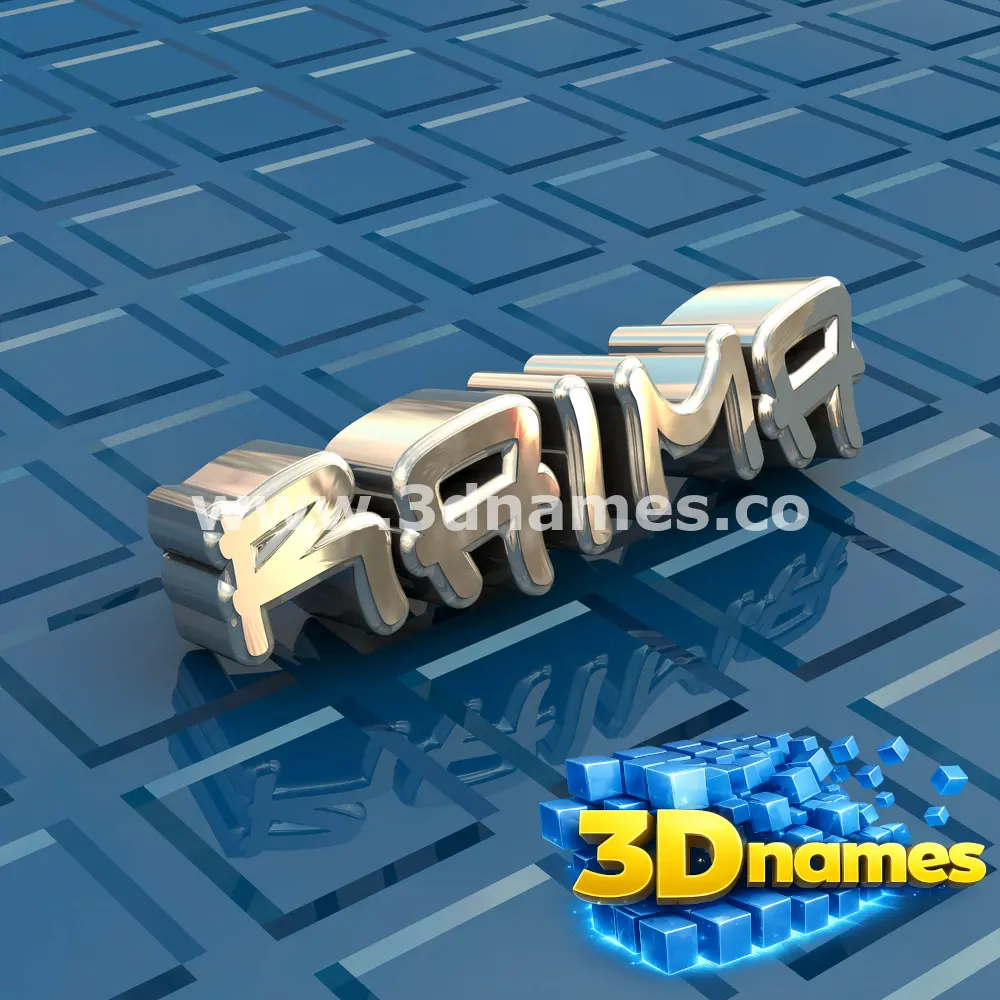 raima in Blue Bling style - 3D name wallpaper