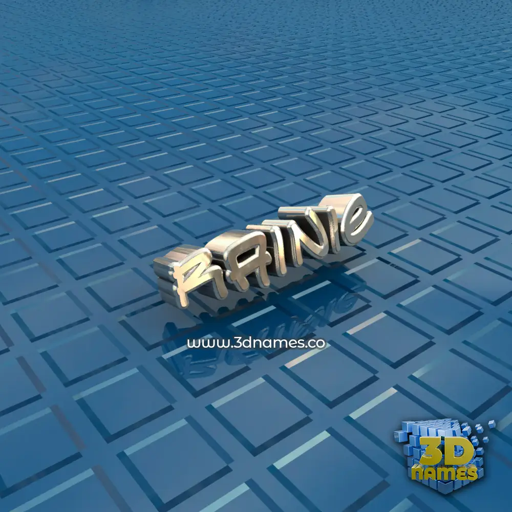 rainie in Blue Bling style - 3D name wallpaper