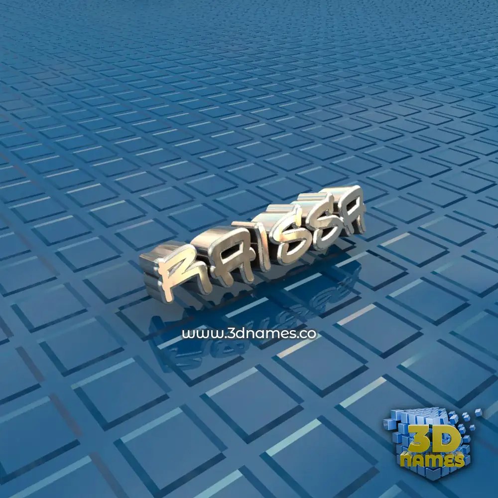 raissa in Blue Bling style - 3D name wallpaper