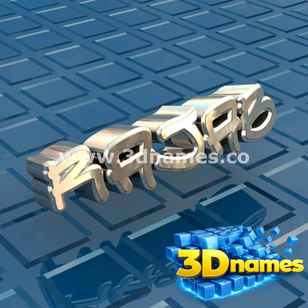 rajab in Blue Bling style - 3D name wallpaper
