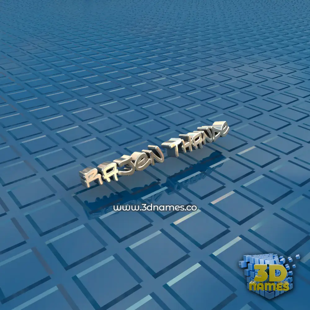 rajen thande in Blue Bling style - 3D name wallpaper