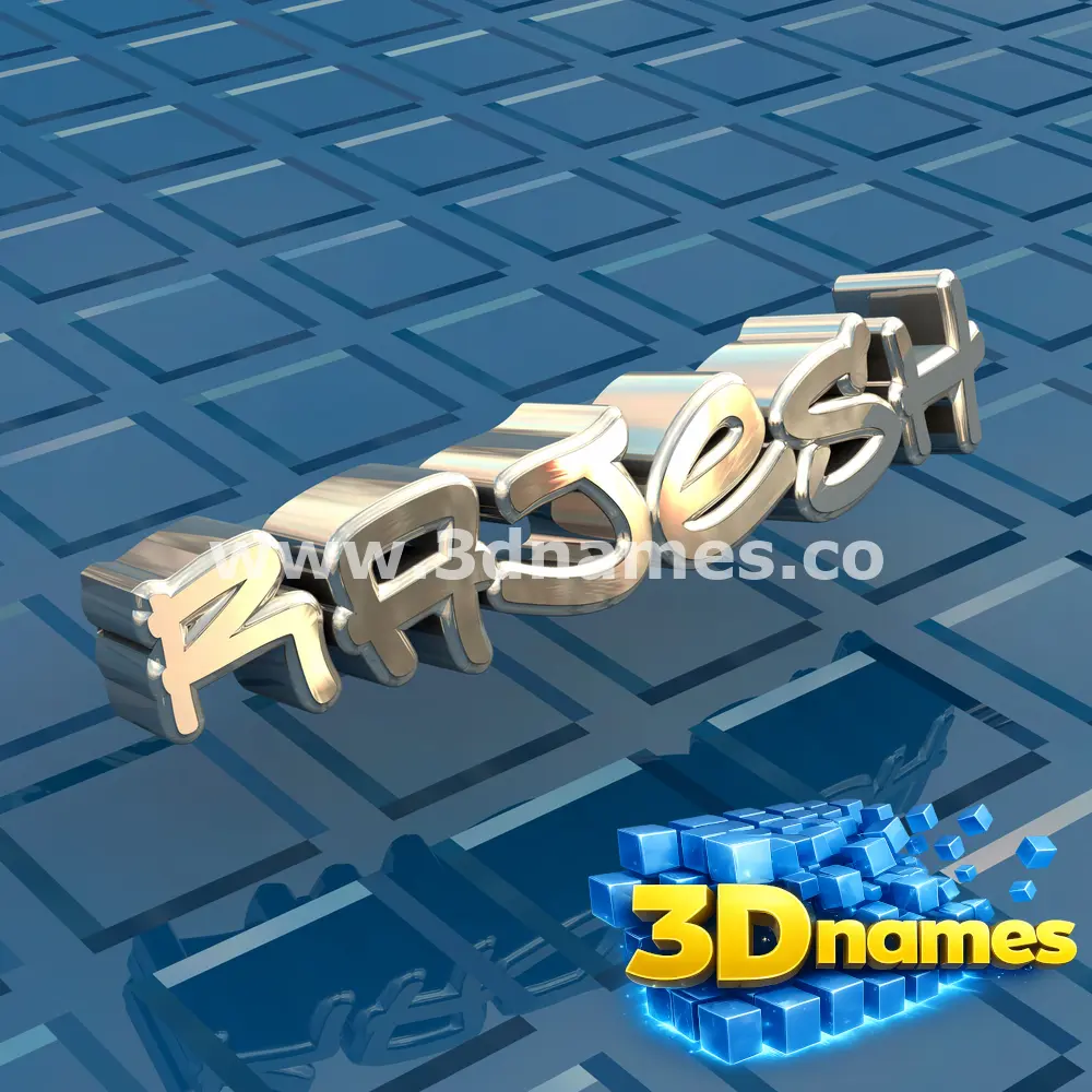 rajesh in Blue Bling style - 3D name wallpaper