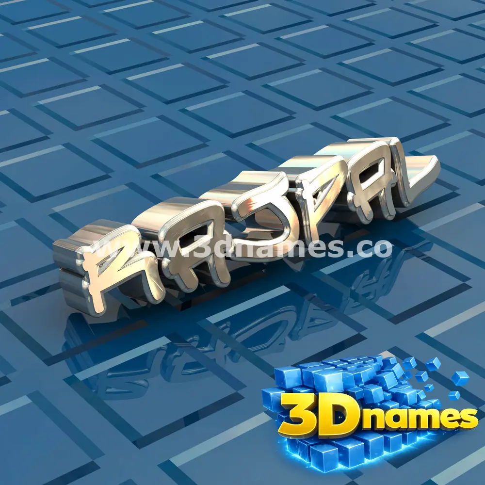 rajpal in Blue Bling style - 3D name wallpaper