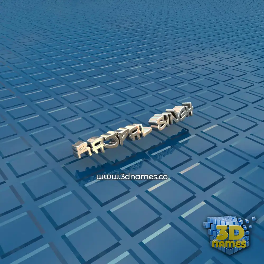 rajpal singh in Blue Bling style - 3D name wallpaper