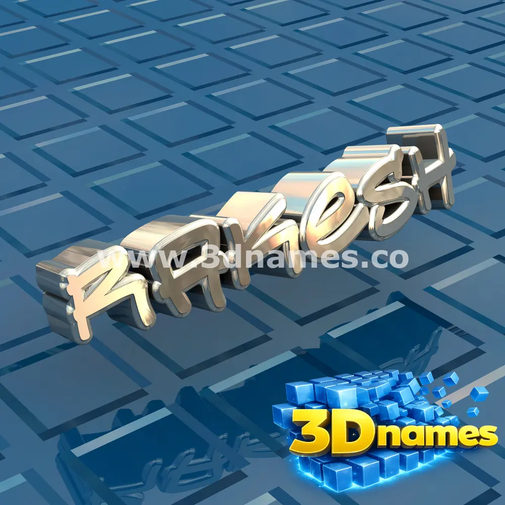 rakesh in Blue Bling style - 3D name wallpaper