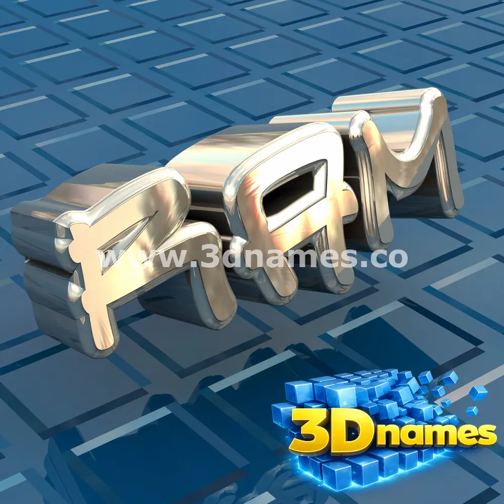 ram in Blue Bling style - 3D name wallpaper