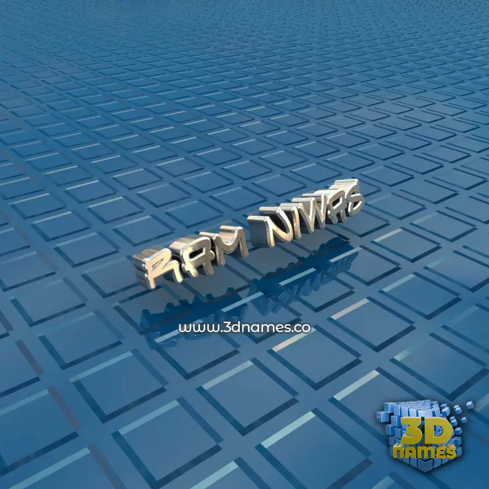 ram niwas in Blue Bling style - 3D name wallpaper