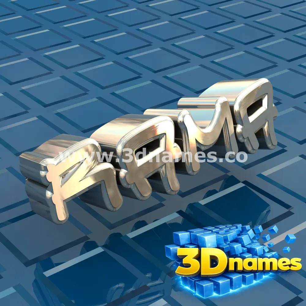 rama in Blue Bling style - 3D name wallpaper
