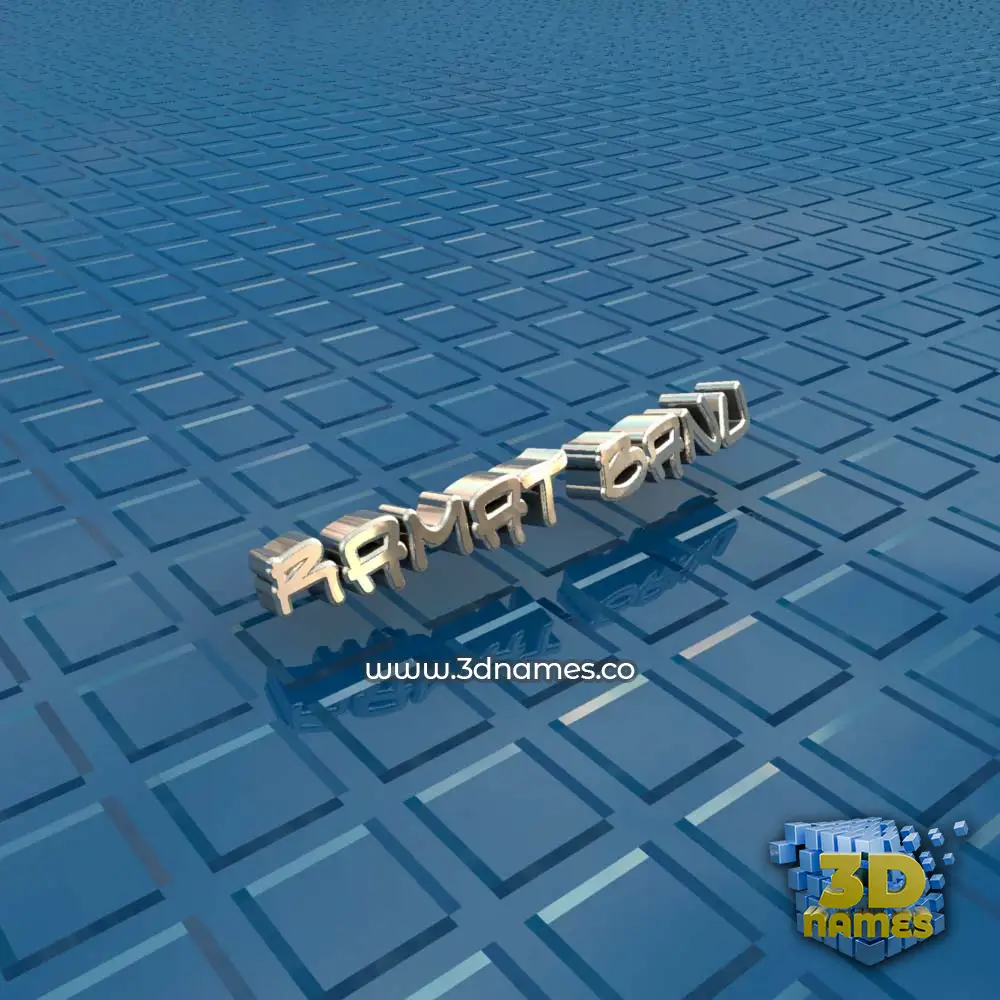 ramat banu in Blue Bling style - 3D name wallpaper