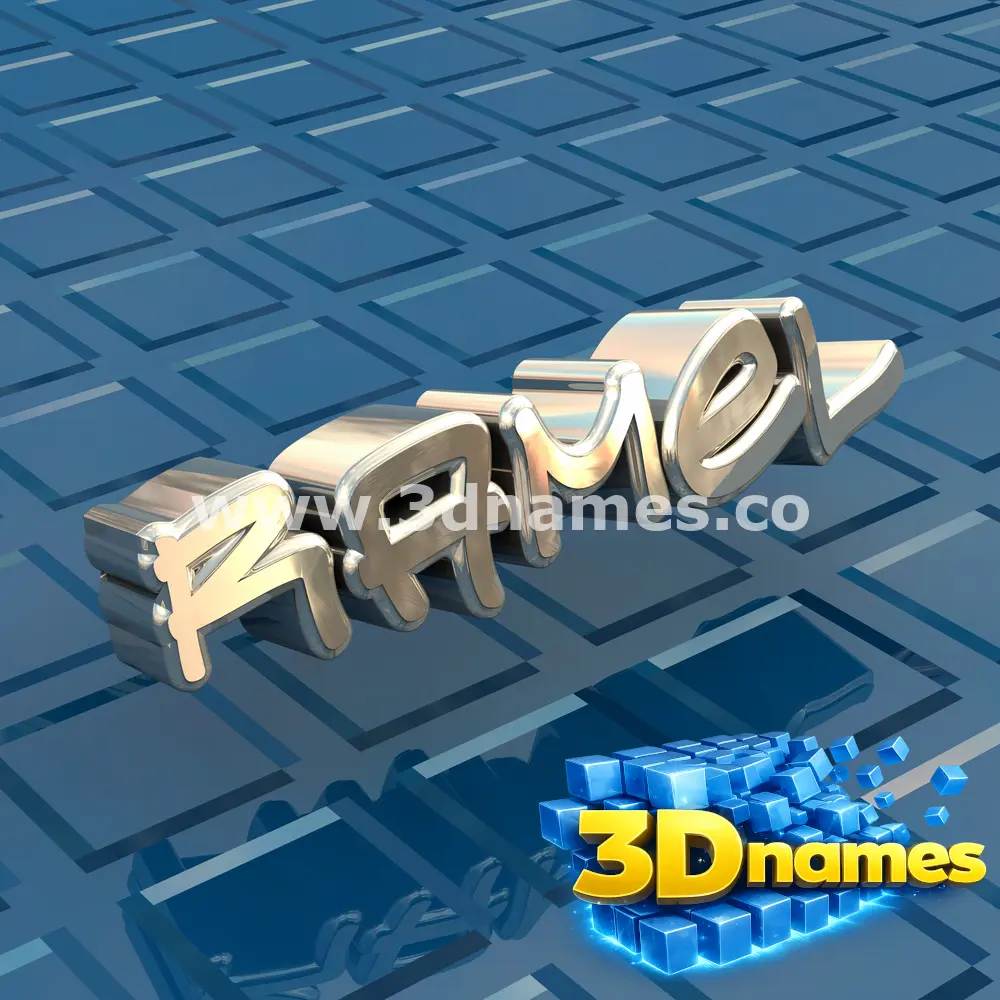ramel in Blue Bling style - 3D name wallpaper