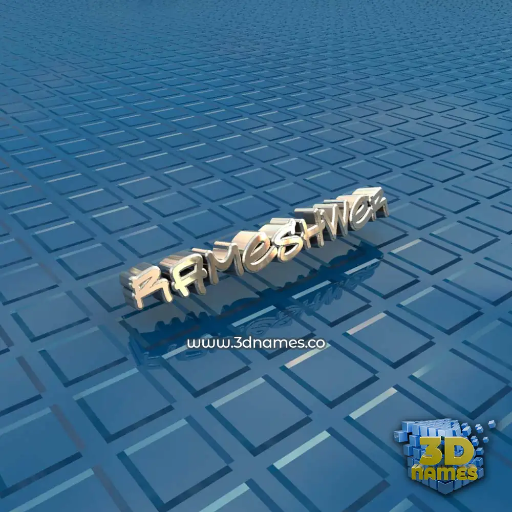rameshwer in Blue Bling style - 3D name wallpaper