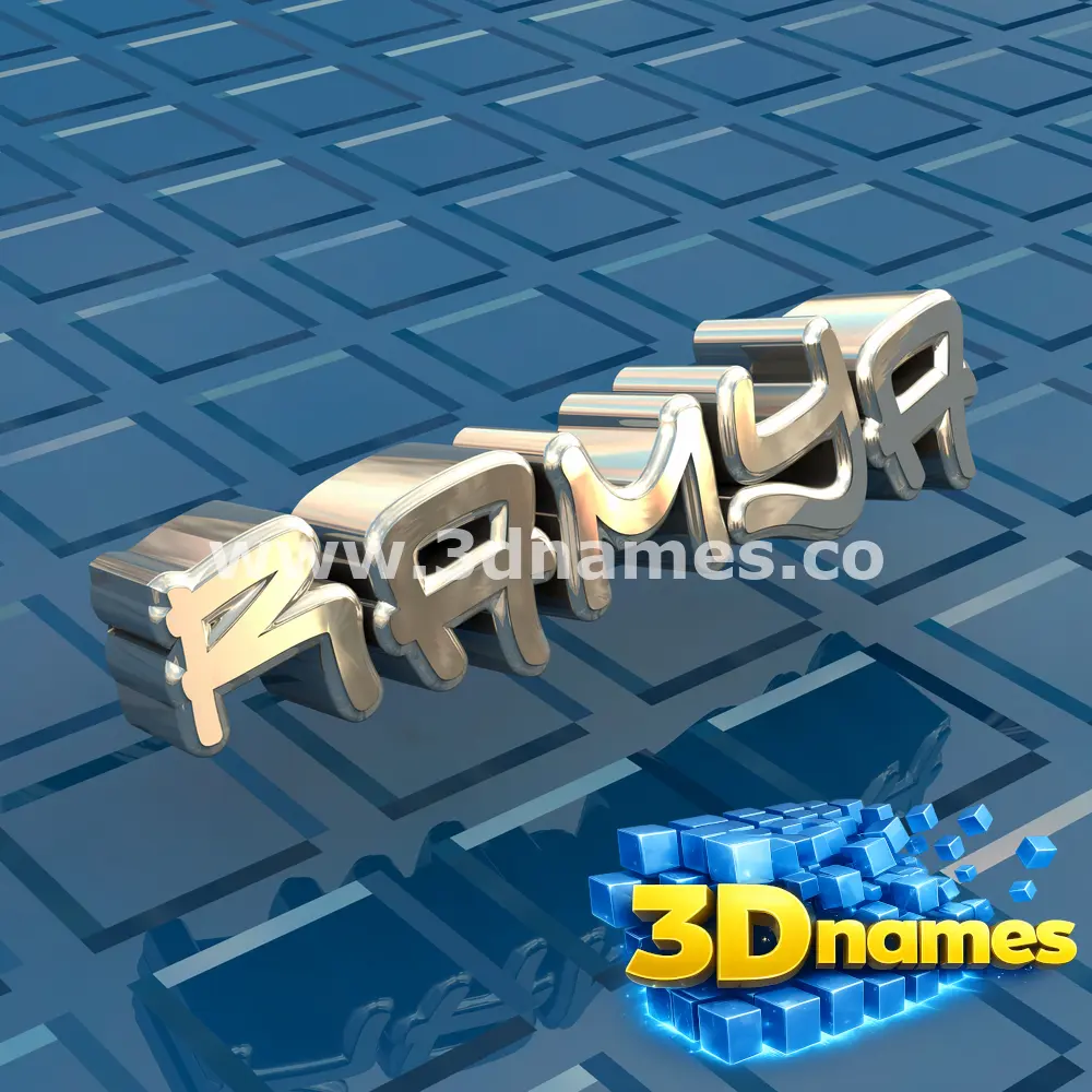 ramya in Blue Bling style - 3D name wallpaper