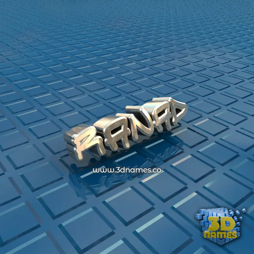 ranad in Blue Bling style - 3D name wallpaper
