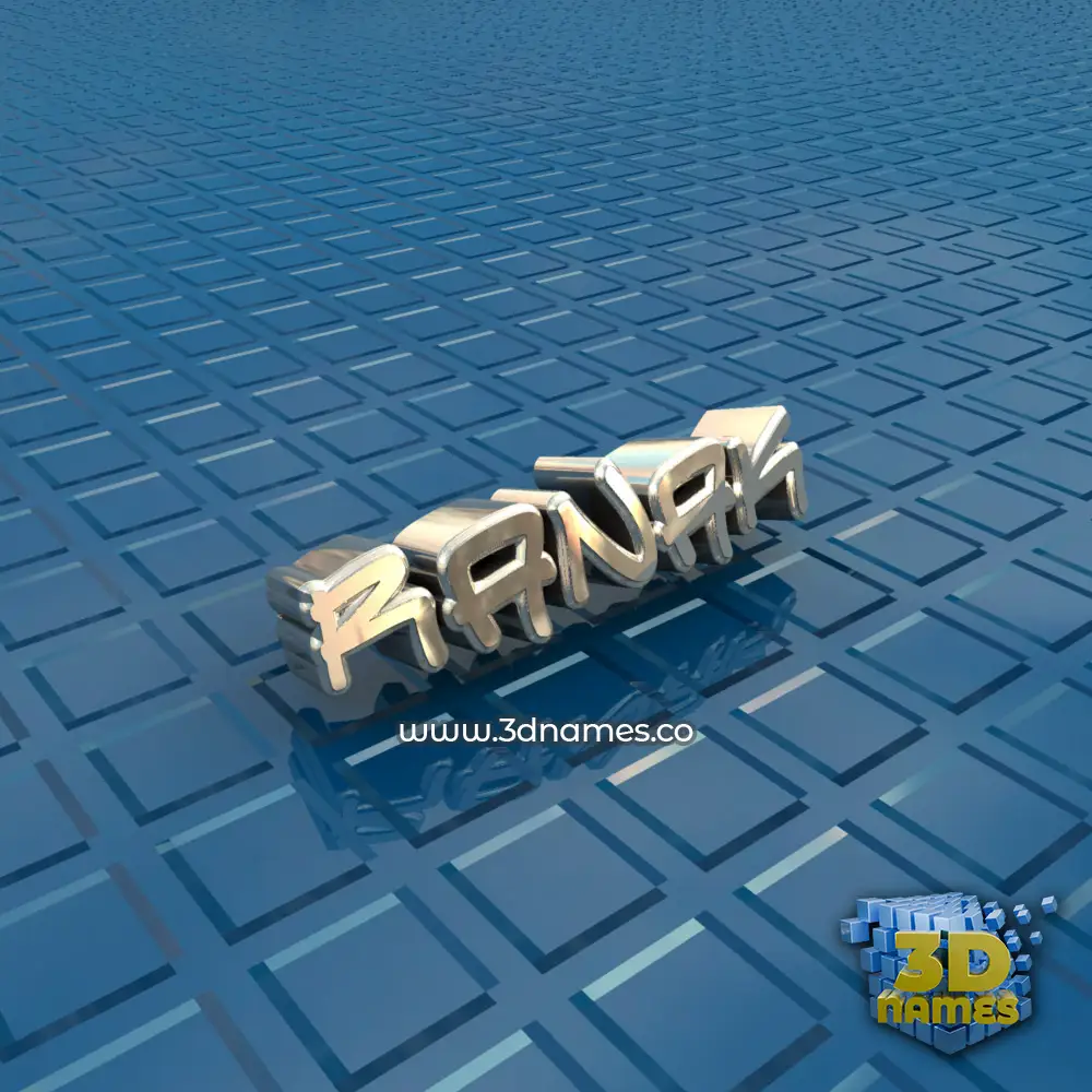 ranak in Blue Bling style - 3D name wallpaper