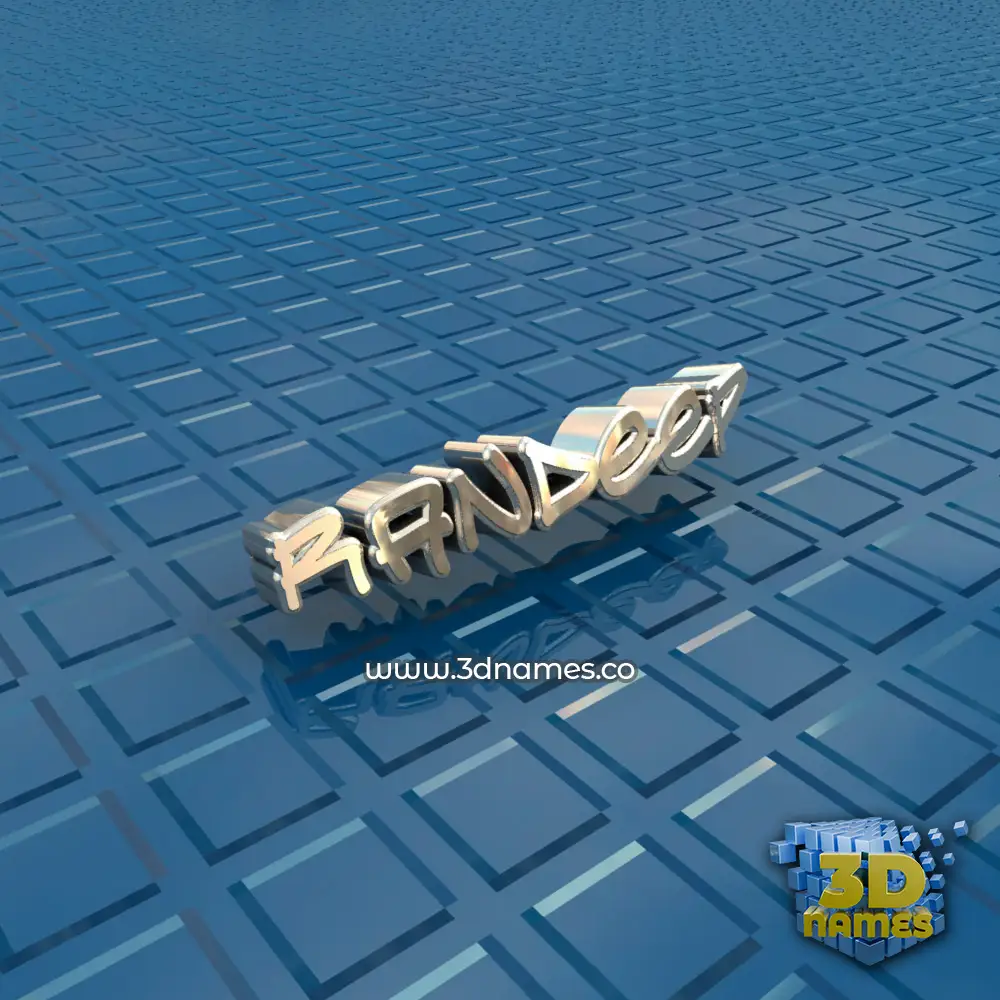 randeep in Blue Bling style - 3D name wallpaper