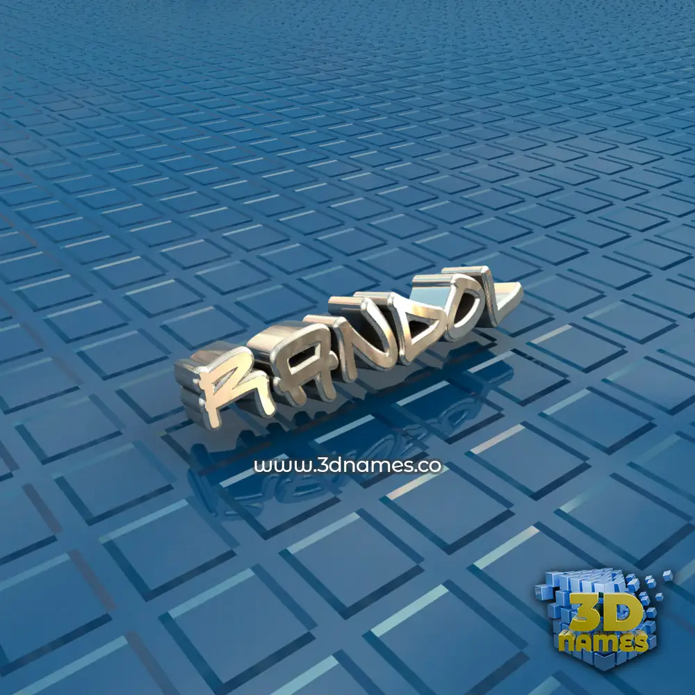 randol in Blue Bling style - 3D name wallpaper